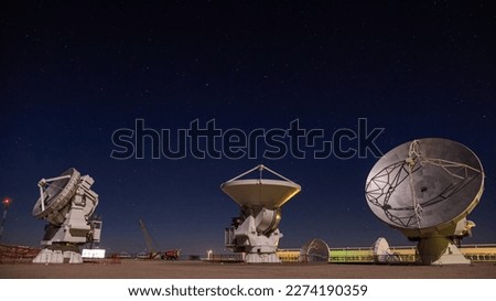 Radio telescopes at ALMA Base Camp, Chile