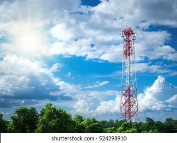 Radio Tower With Nature