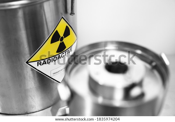 Radioactive waste of nuclear\
power plant of fuel uranium in barrel is sent for reprocessing and\
burial.