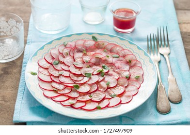 Radish Carpaccio Salad With Citrus Vinaigrette