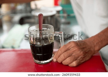 raditional coffee maker, make coffee and tea in Thailand Thai street coffee