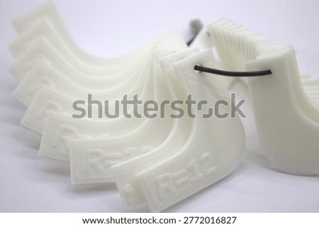 radius meter, 3D printed white radius gauge