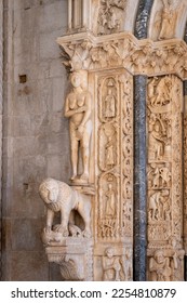 Radovans Magnificent Portal detail in St Lawrence Cathedral, Trogir, Croatia - Shutterstock ID 2254810879