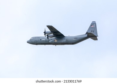 RAF Fairford, Gloucestershire, England

AC C130 United States Airforce Cargo Plane Takes off at RIAT airshow in Fairford England. Peforming a fly by of the runway.

July 15th 2017