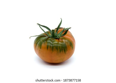 A Raf marmande type tomato from Almeria, Andalusia, Spain, with white background