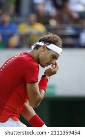 Rafael Nadal Tennis Player From Spain Competing At The Rio 2016 Summer Olympic Games. Spanish Famous Athlete On Court, Former World Number One ATP Rankings Leader - Rio De Janeiro, Brazil, 08.12.2016