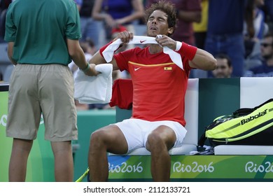 Rafael Nadal Tennis Player From Spain Competing At The Rio 2016 Summer Olympic Games. Spanish Famous Athlete On Court, Former World Number One ATP Rankings Leader - Rio De Janeiro, Brazil, 08.12.2016