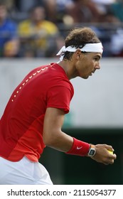 Rafael Nadal Tennis Player From Spain Competing At The Rio 2016 Summer Olympic Games. Spanish Famous Athlete On Court, Former World Number One ATP Rankings Leader - Rio De Janeiro, Brazil, 08.12.2016