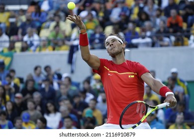 Rafael Nadal Tennis Player From Spain Competing At The Rio 2016 Summer Olympic Games. Spanish Famous Athlete On Court, Former World Number One ATP Rankings Leader - Rio De Janeiro, Brazil, 08.12.2016