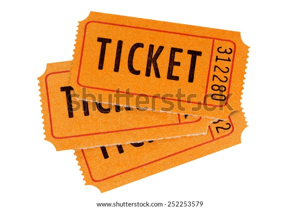 Raffle Ticket Fan Shape Stack Three Stock Photo (Edit Now) 252253579