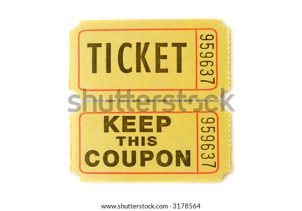 Raffle Ticket Stub Stock Photo (Edit Now) 3178564