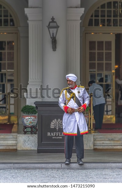 Raffles Hotels Singapore Famous Doorman Mr Stock Photo Edit Now