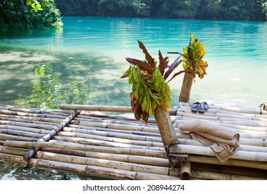 Raft On The Bank Of The Blue Lagoon, Jamaica 