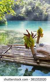 Raft On The Bank Of The Blue Lagoon, Jamaica