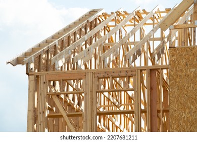 Rafters And Frame House Wooden Framework Wall Plank