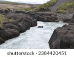 Rafters on Hvita River in Iceland
