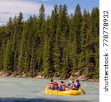 Rafting down the Athabasca River