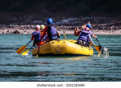 Rafting On The Ganges River In Rishikesh India