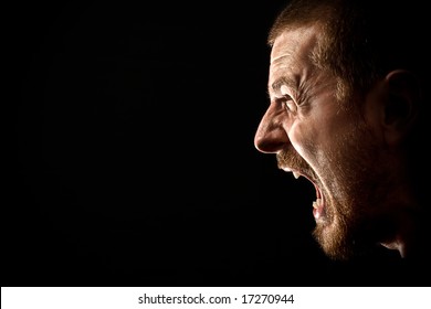 Rage Scream of Angry Man
