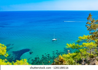 Ragged Coast Of Akamas Peninsula On Cyprus
