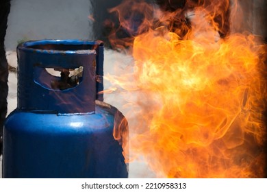 A Raging Flame Came Out Of The Gas Tank. Safety Concept