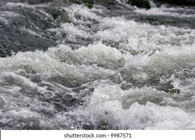 raging rapid  waters