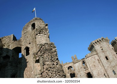 Raglan Castle And Blue Sky