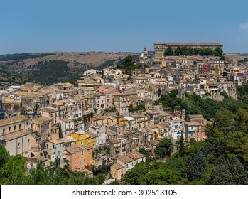 Ragusa Ibla Cityscape In Val Di Noto. Sicily, Italy.