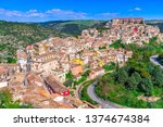 Ragusa, Sicily island, Italy: Panoramic view of Ragusa Ibla, baroque town in Sicily, southern Italy on the island of Sicily