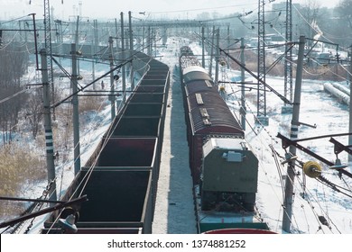 Rail Cars Loaded Coal Being Transported Stock Photo (Edit Now) 1374881252