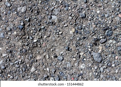 Rail Road Track Ballast Stone Gravel Close-up As Background