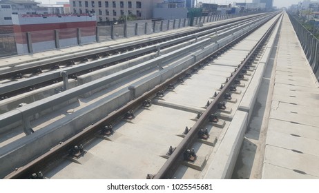 Rail Track Over Elevated Structure Bangkok Stock Photo 1025545681 ...