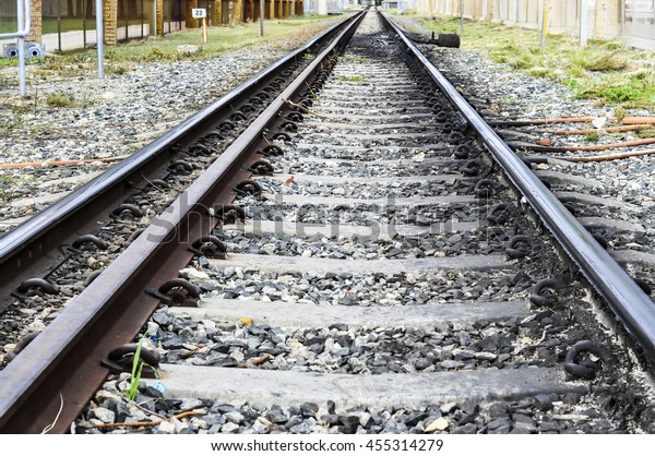 Rail transport for passengers and goods exist\
for over a century / Railway track / For long and short haul they\
are indispensable and\
efficient