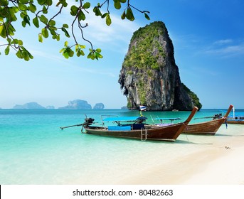 Railay Beach In Krabi Thailand