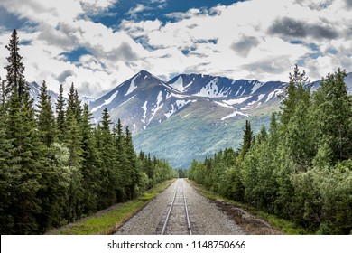 Railroad In The Alaskan Wilderness 