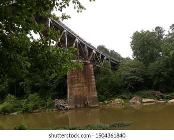 Railroad Bridge Over Black Warrior River In Alabama.