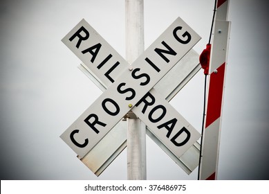 Railroad Crossing Sign Hd Stock Images Shutterstock