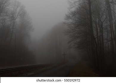 Railroad In The Mist, Balsam Mountain, Great Smoky Mountains, North Carolina