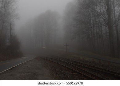 Railroad In The Mist, Balsam Mountain, Great Smoky Mountains, North Carolina