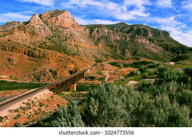 Railroad Through The Wind River Indian Reservation 