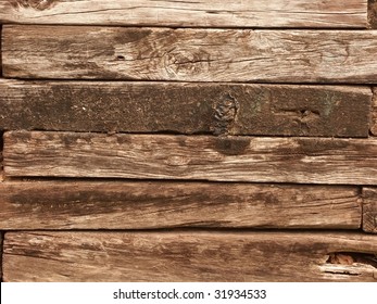 Railroad Ties Wall