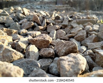 Railroad Track Ballast Close-up Background
