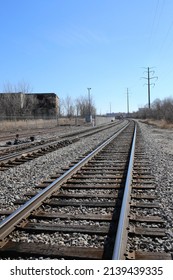 Railroad Track Perspective On A Trail