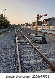 Railroad Track, Photo Taken In The Morning