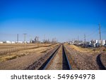 Railroad Track Running Alongside an Oil Refinery - Casper, Wyoming.