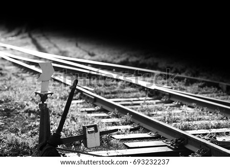 Railroad track switch background