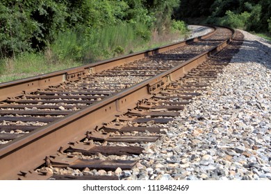 Railroad Tracks In Columbia, SC.