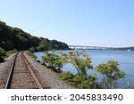 Railroad Tracks in New London, Connecticut at the Naval Submarine Base