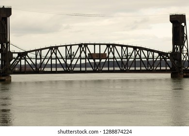 Railroad Tracks Over The Tennessee River In Decatur, Alabama