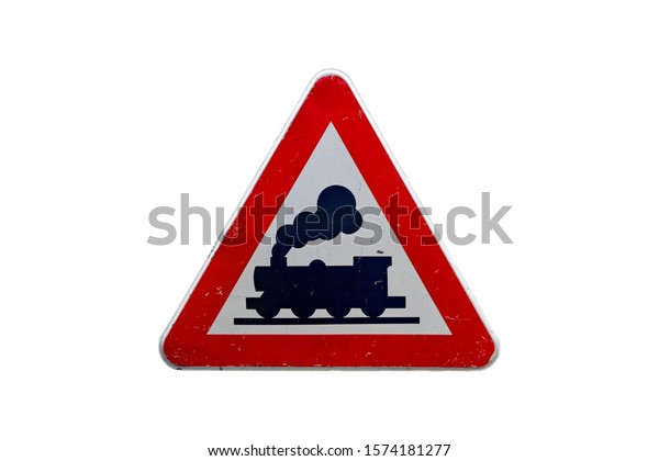 Railroad Traffic Sign Depicting Locomotive Steam Stock Photo (Edit Now ...